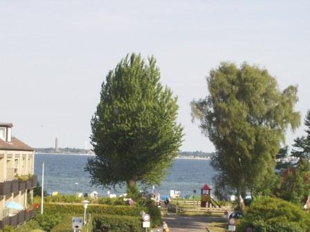 Ferienwohnung Kiel - Strande, Blick aus dem Wohnzimmer